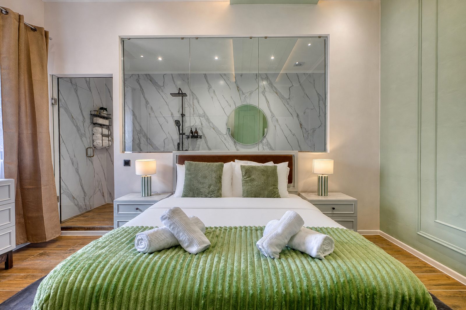 Green bedroom